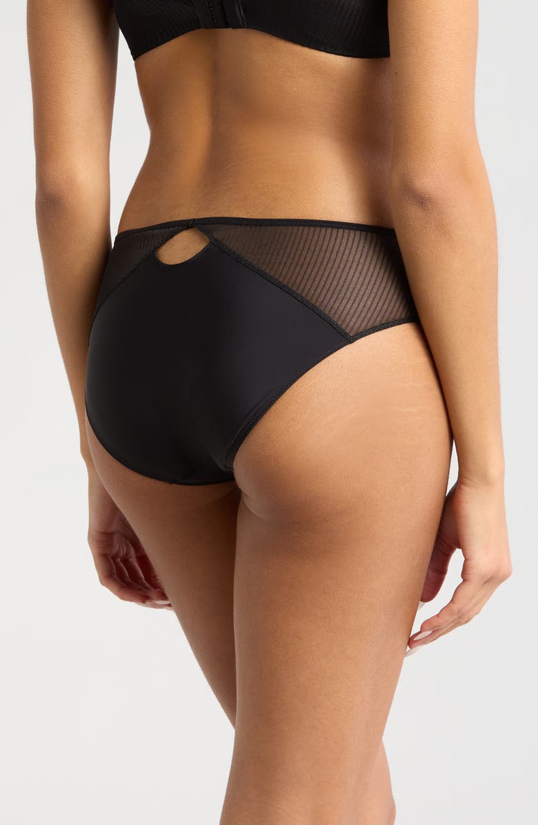 Chantelle Lingerie Legend Mid Rise Bikini Briefs, Alternate, color, Black