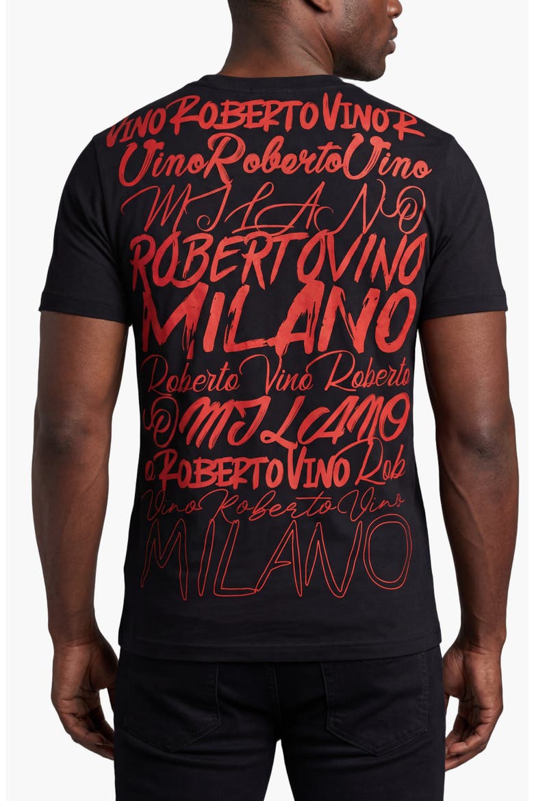 Big Writing Milano Slim fit Tee, Alternate, color, Black