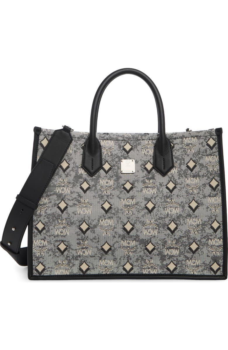 MCM Aren Tote, Main, color, Grey