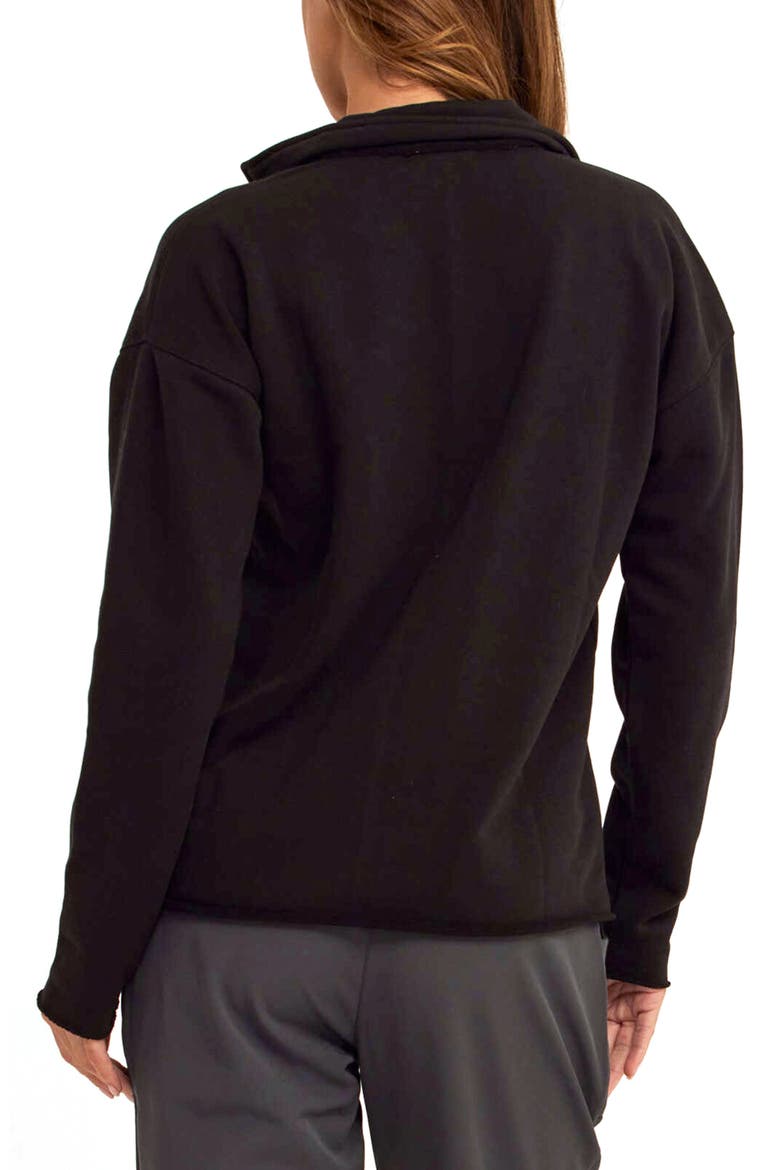 Lucetta Cotton Blend Knit Top, Alternate, color, BLACK