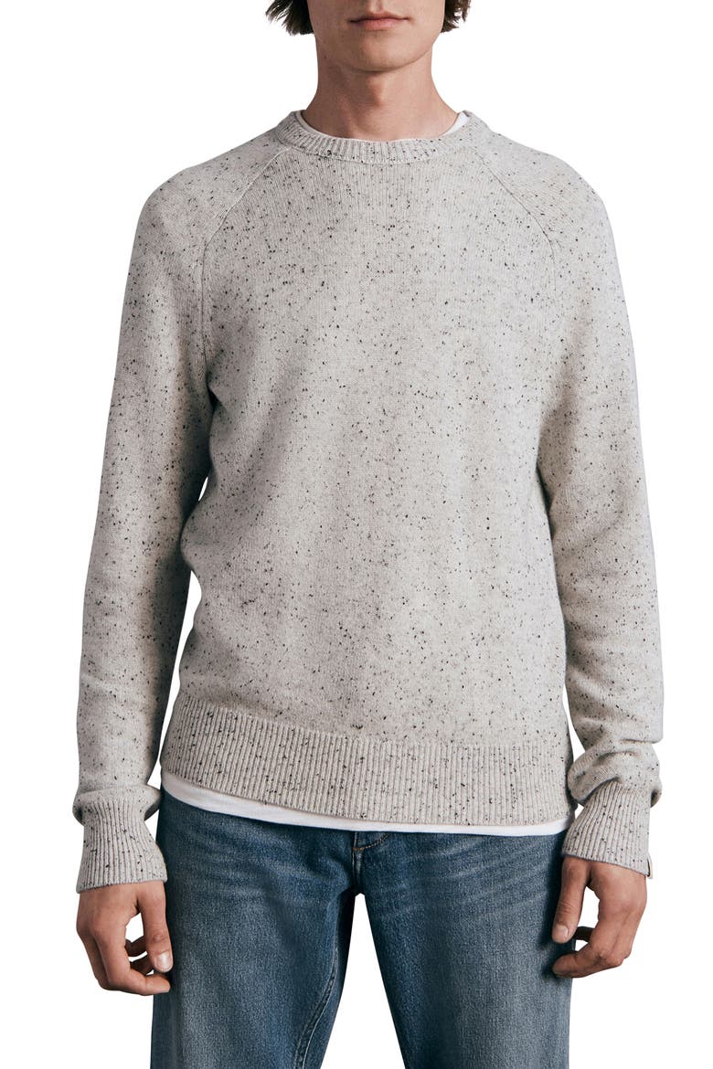 Harlow Donegal Wool & Cashmere Sweater, Main, color, GREY MULTI