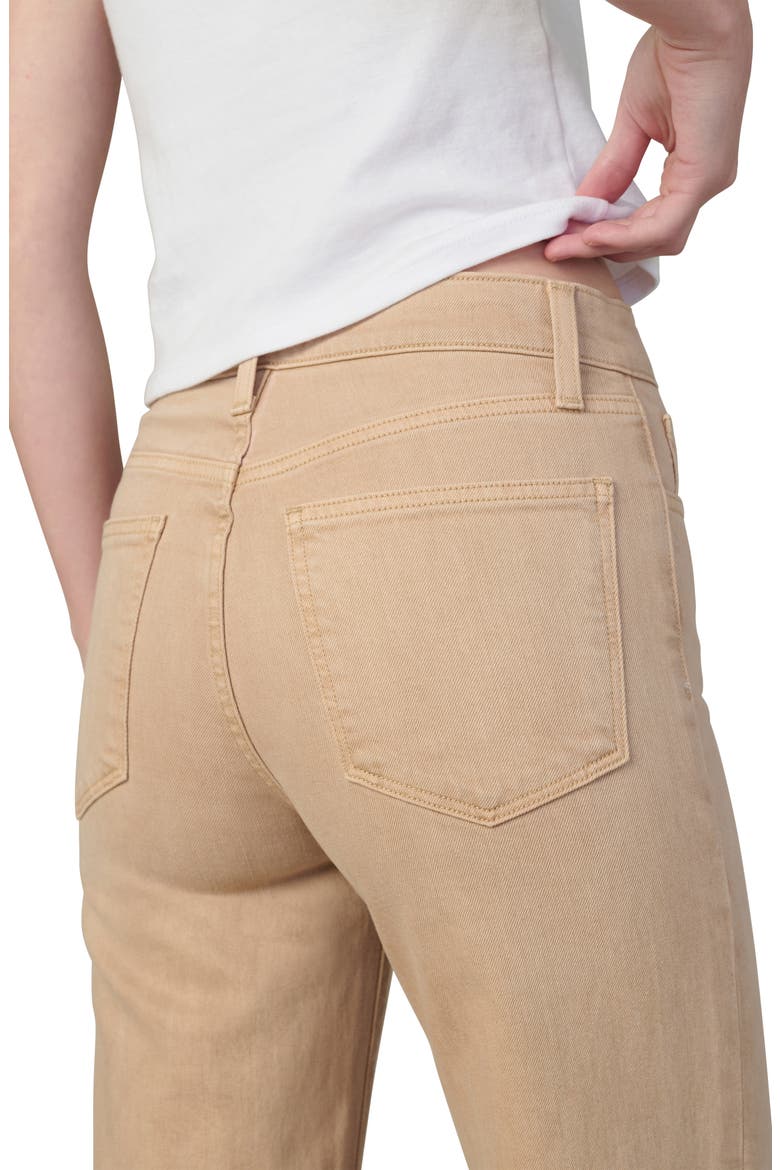 The Blake Raw Hem High Waist Ankle Wide Leg Jeans, Alternate, color, GINGER ROOT