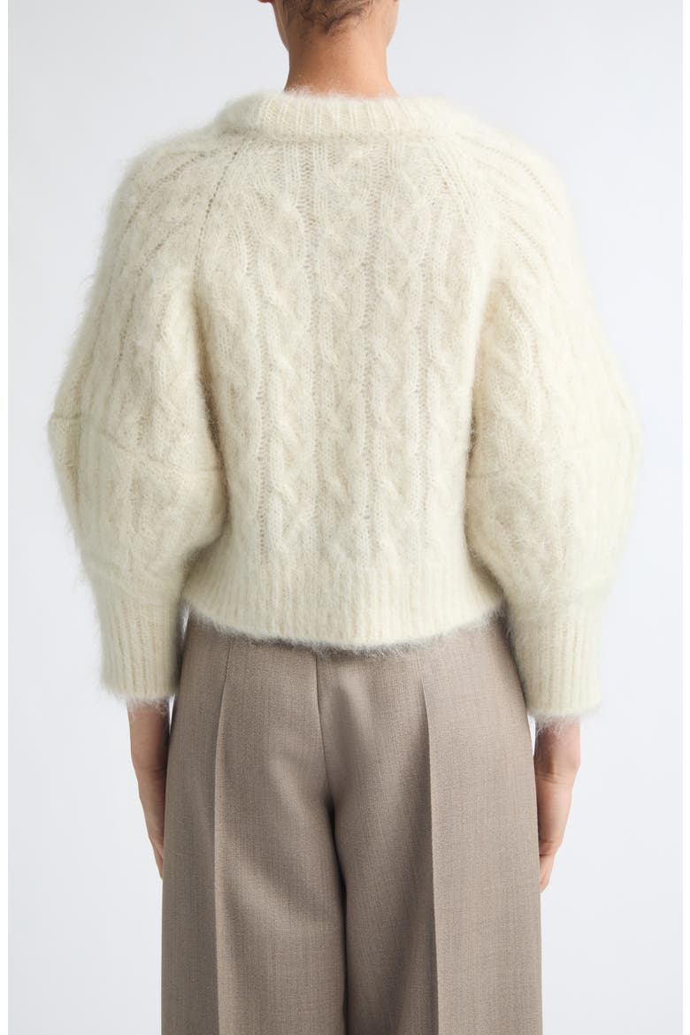 The Chalmers Cable Knit Mohair Blend Sweater, Alternate, color, IVORY