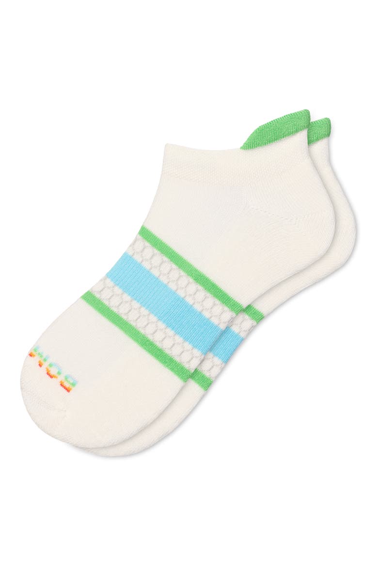 Pride Triple Stripe Ankle Socks, Alternate, color, HYDRO GREEN