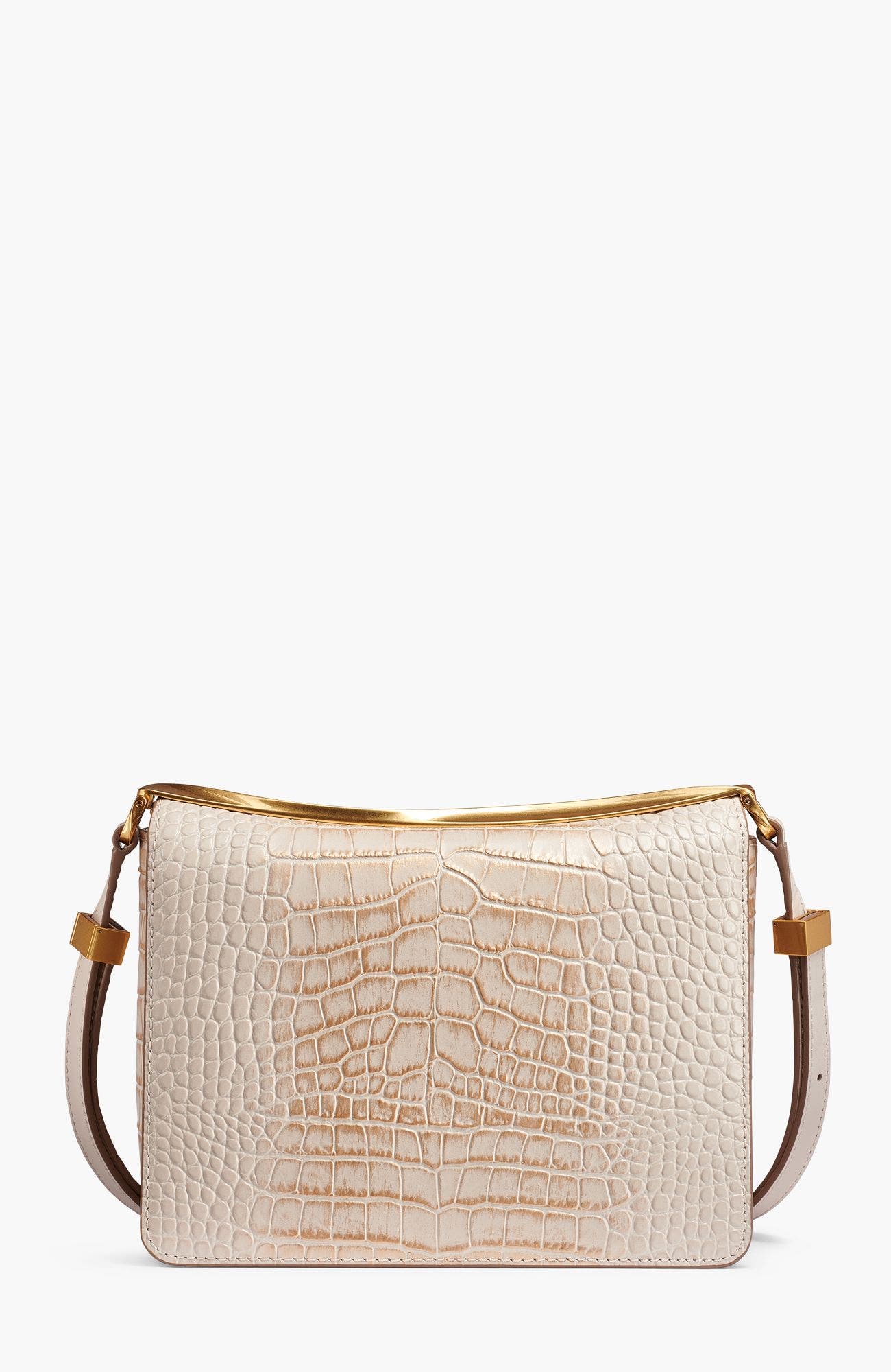 Jericho Shoulder Bag, Alternate, color, Sand Gold Crocodile
