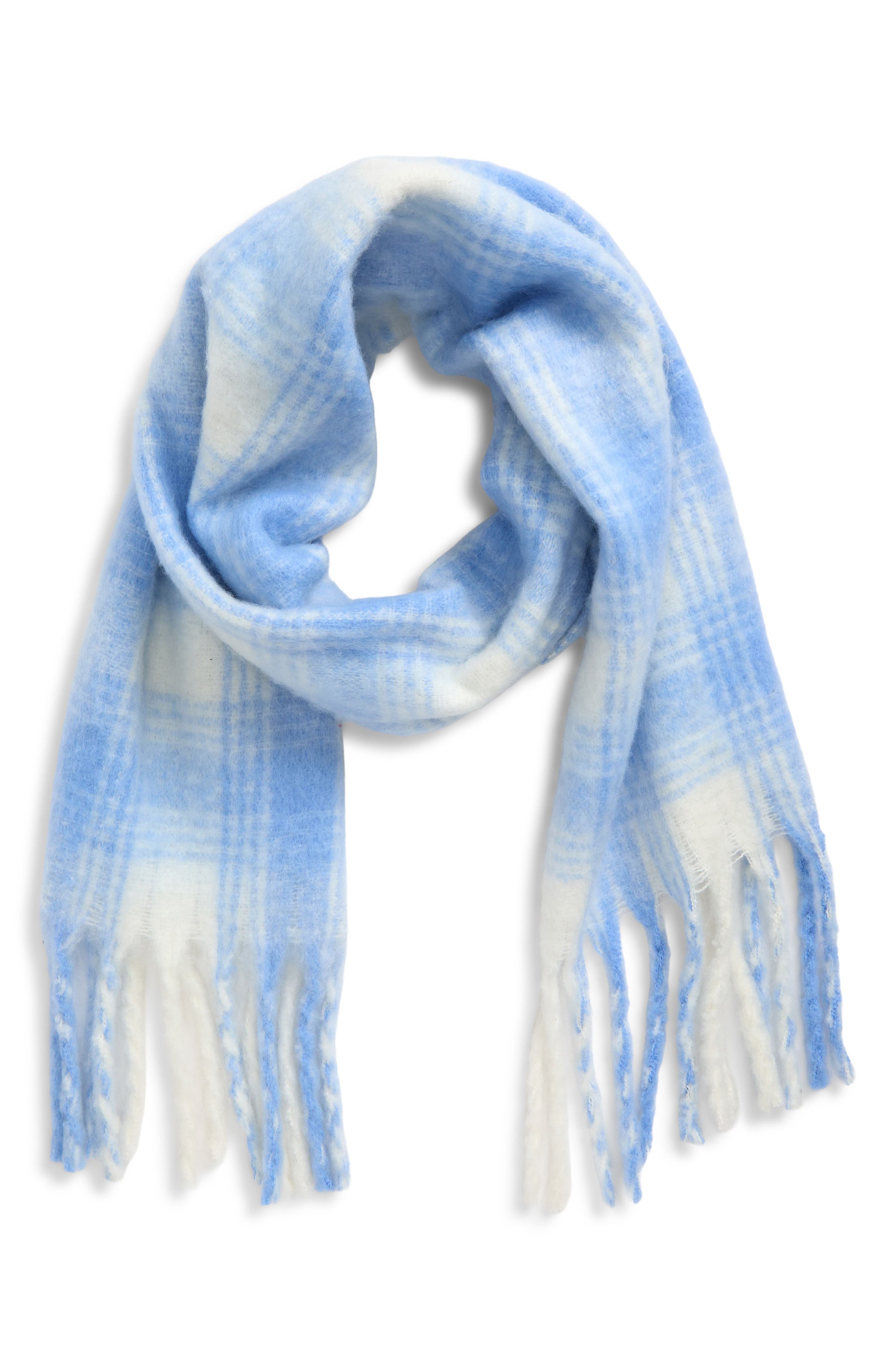 IVORY- BLUE PLAID