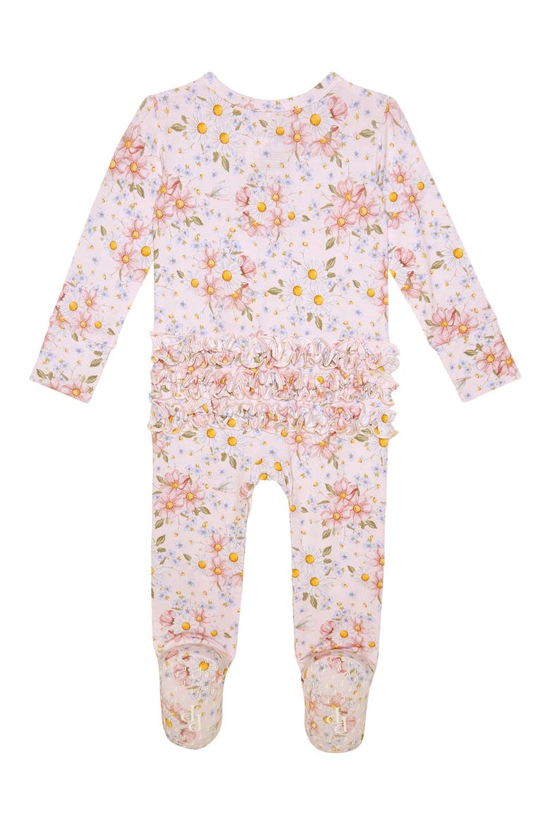 Ruffled Zippered One-Piece Footie, Alternate, color, PINK