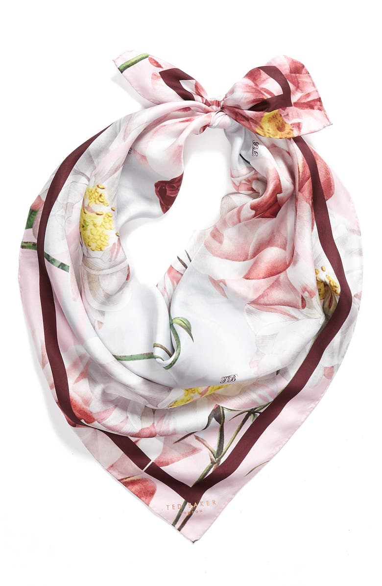 Ted Baker London Iguazu Square Silk Scarf, Alternate, color, 