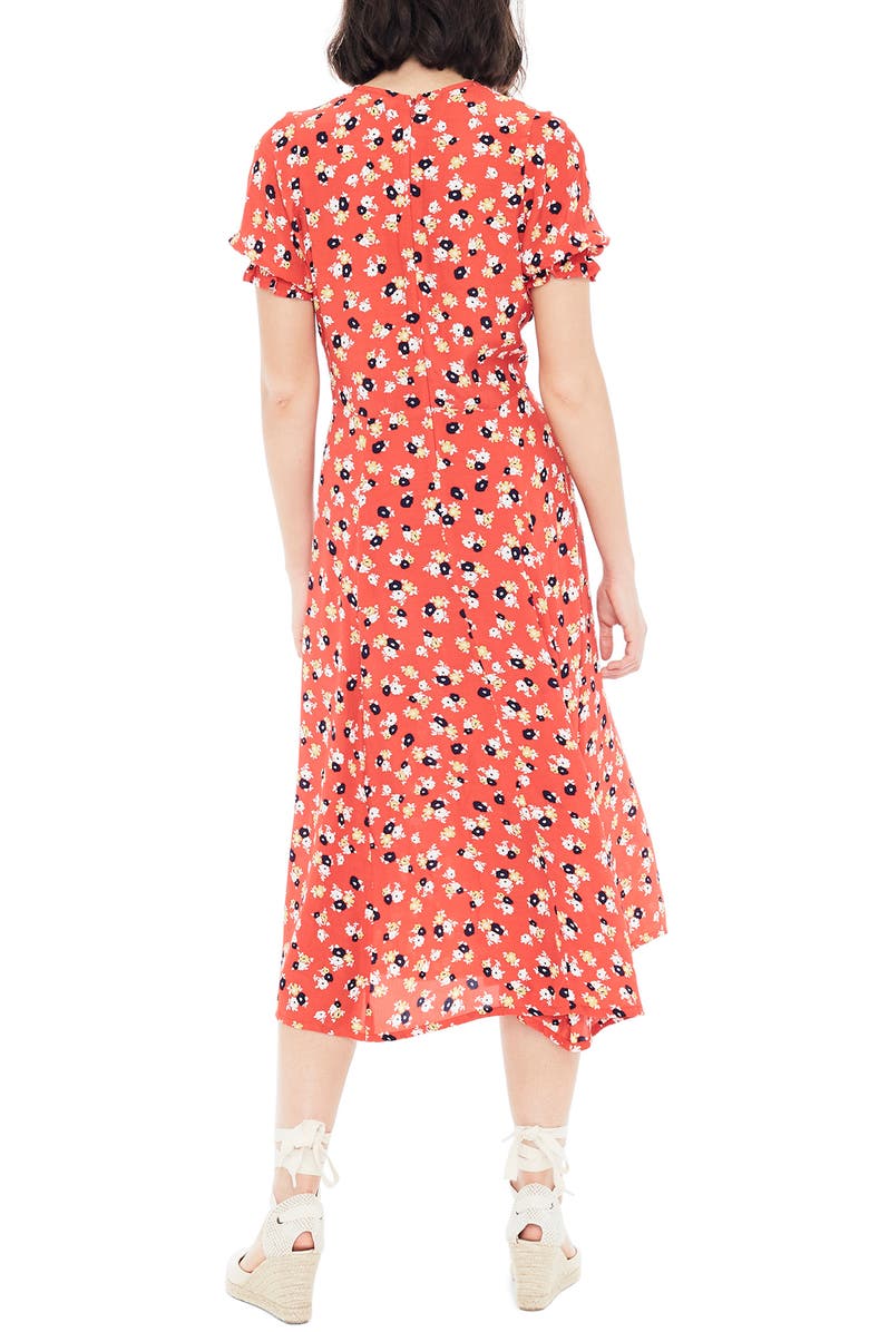 Faithfull the Brand Ari Floral Midi Dress, Alternate, color, 