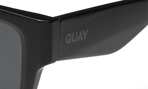 Quay Fast Lane 43mm Square Sunglasses In Black