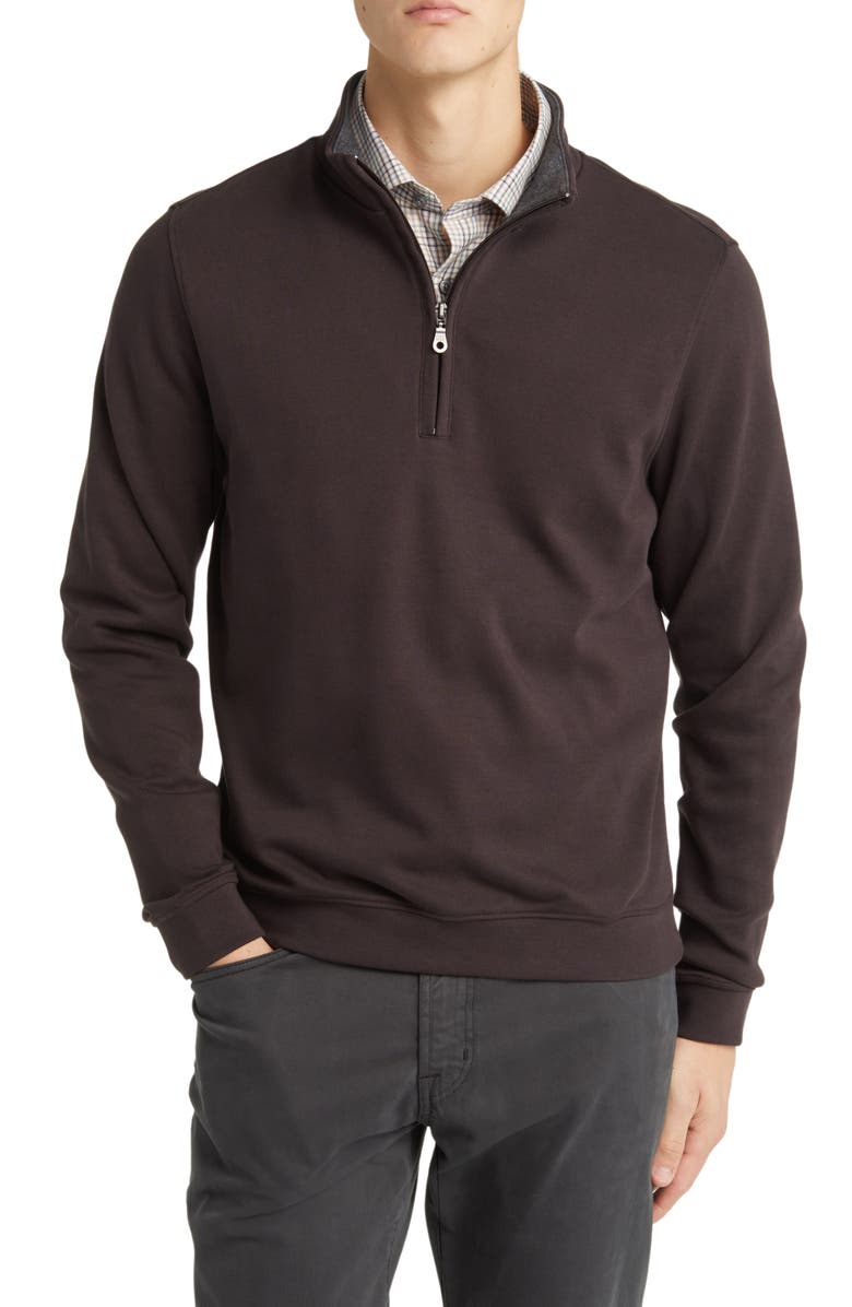 Scott Barber Pima Cotton Interlock Quarter Zip Pullover, Main, color, 