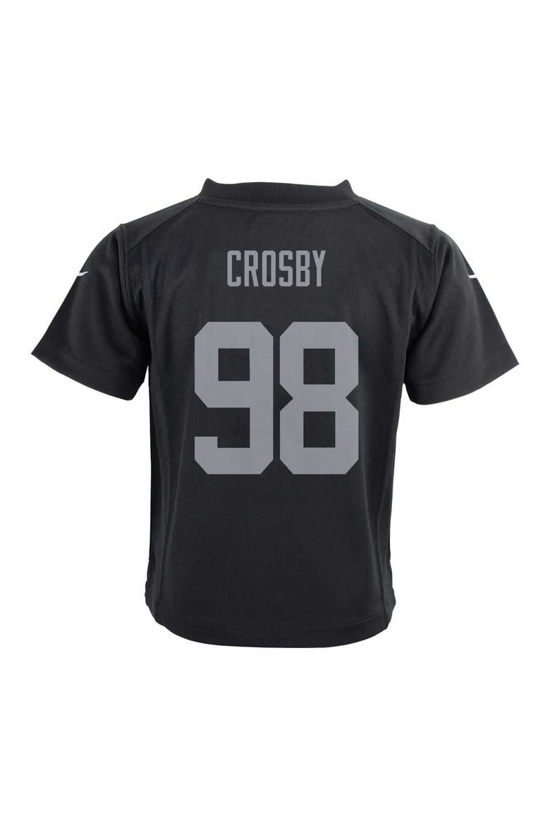 Infant Nike Maxx Crosby Black Las Vegas Raiders Team Player Game Jersey, Alternate, color, Black