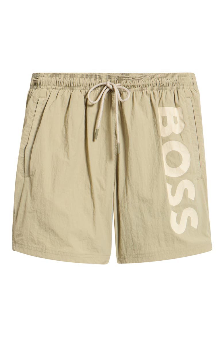 Octopus Swim Trunks, Alternate, color, DARK BEIGE