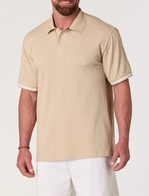 Big & Tall Compact Seersucker Polo Shirt