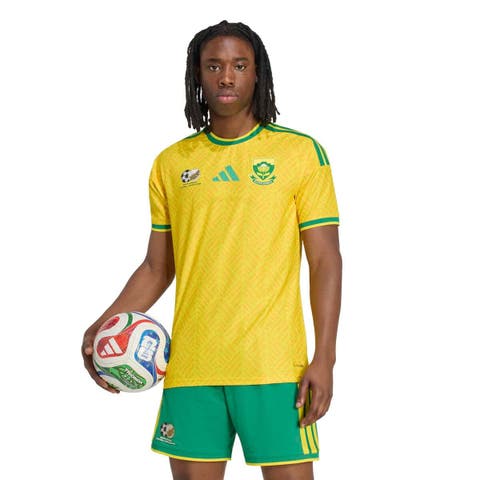 Men's adidas  Yellow South Africa National Team Home On-Field Authentic Jersey