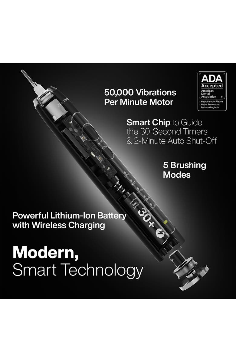 AQUASONIC Black Series PRO Ultra-Whitening Electric Toothbrush, Alternate, color, Black