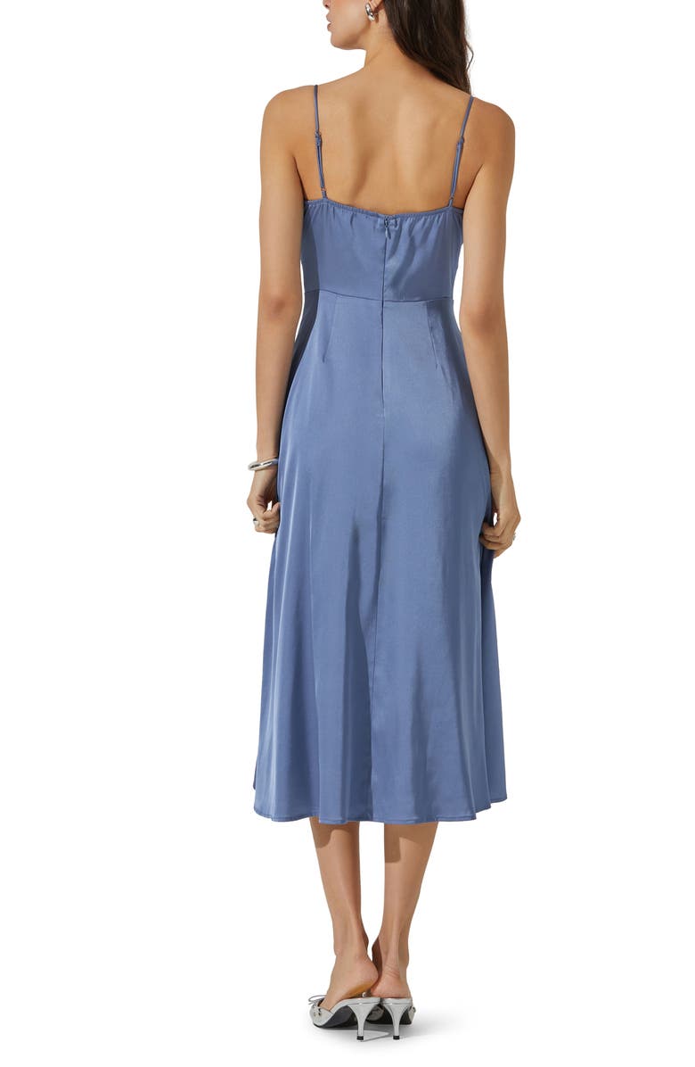 ASTR the Label Bustier Satin Dress, Alternate, color, Slate Blue