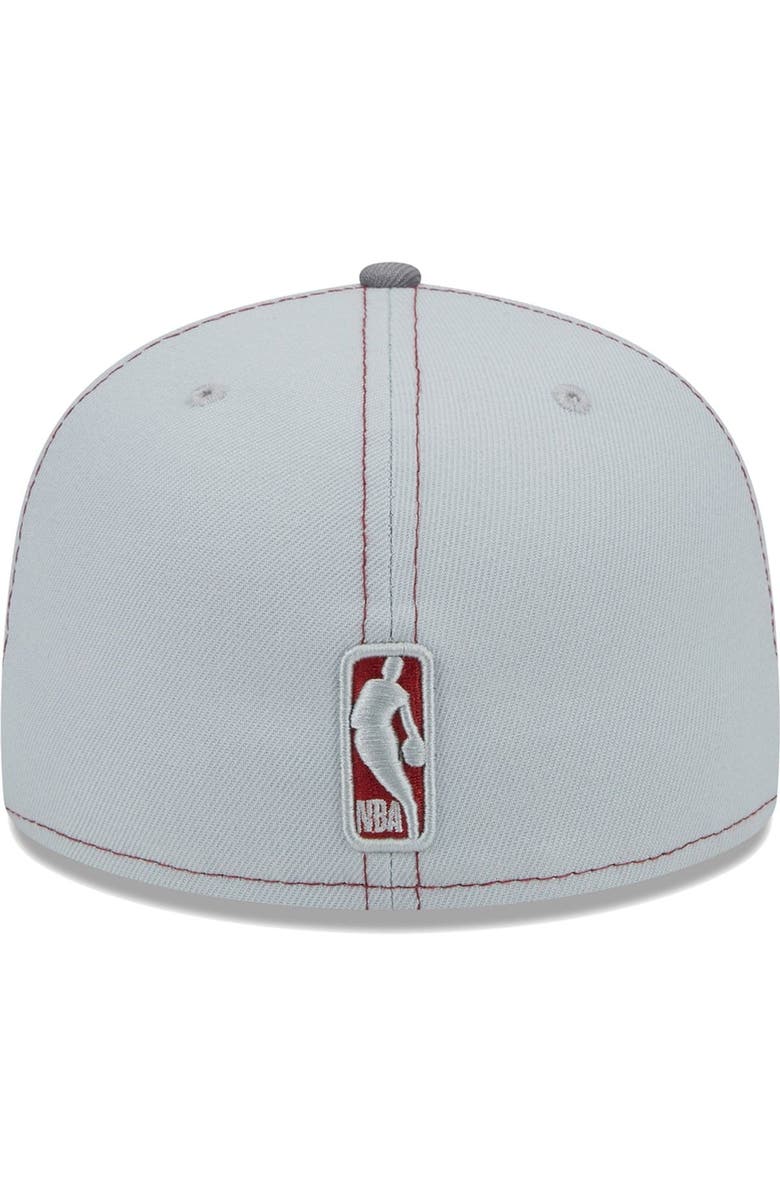 New Era Men's New Era Gray Cleveland Cavaliers Color Pop 59FIFTY Fitted Hat, Alternate, color, 