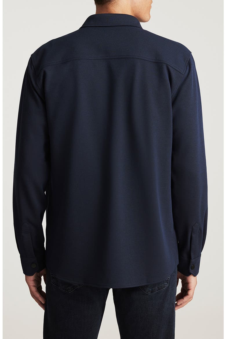 Pocket Knit Snap-Up Shirt, Alternate, color, BARITONE BLUE