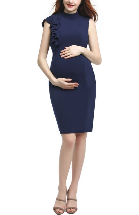 Josephine Ruffle Maternity Sheath Dress