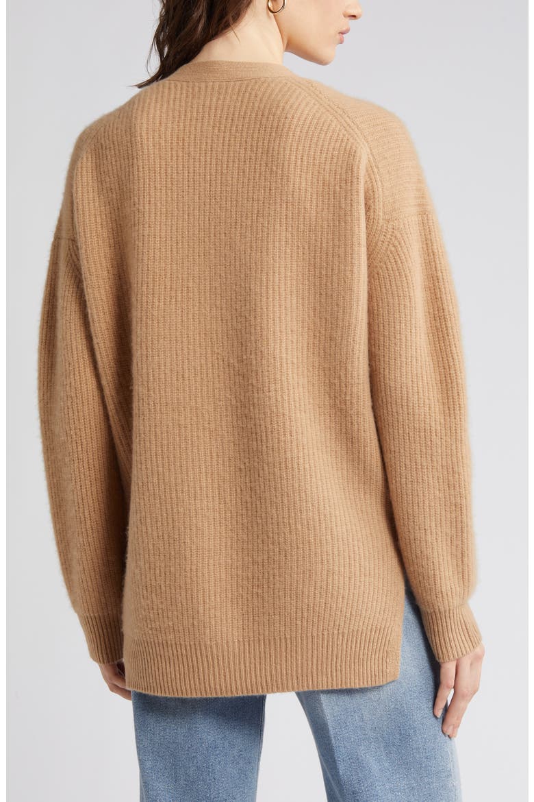 V-Neck Cashmere Cardigan, Alternate, color, CAMEL