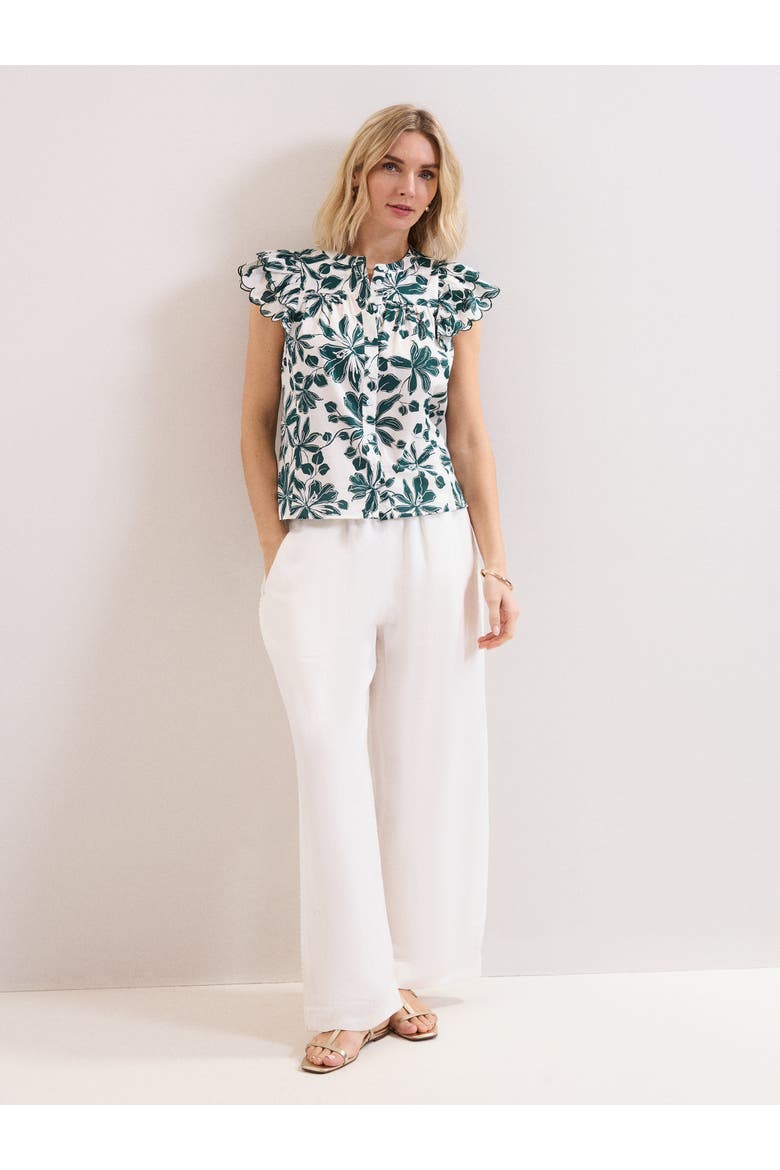 Rena Cotton Blouse, Alternate, color, Green