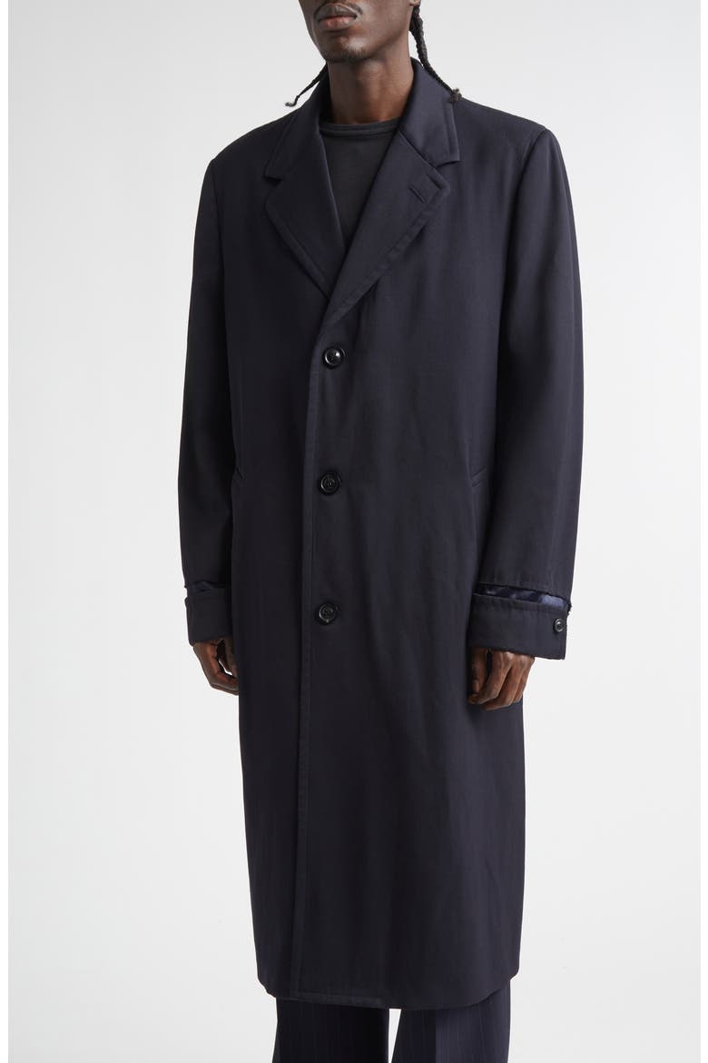 Décortiqué Wool Coat, Alternate, color, DARK BLUE