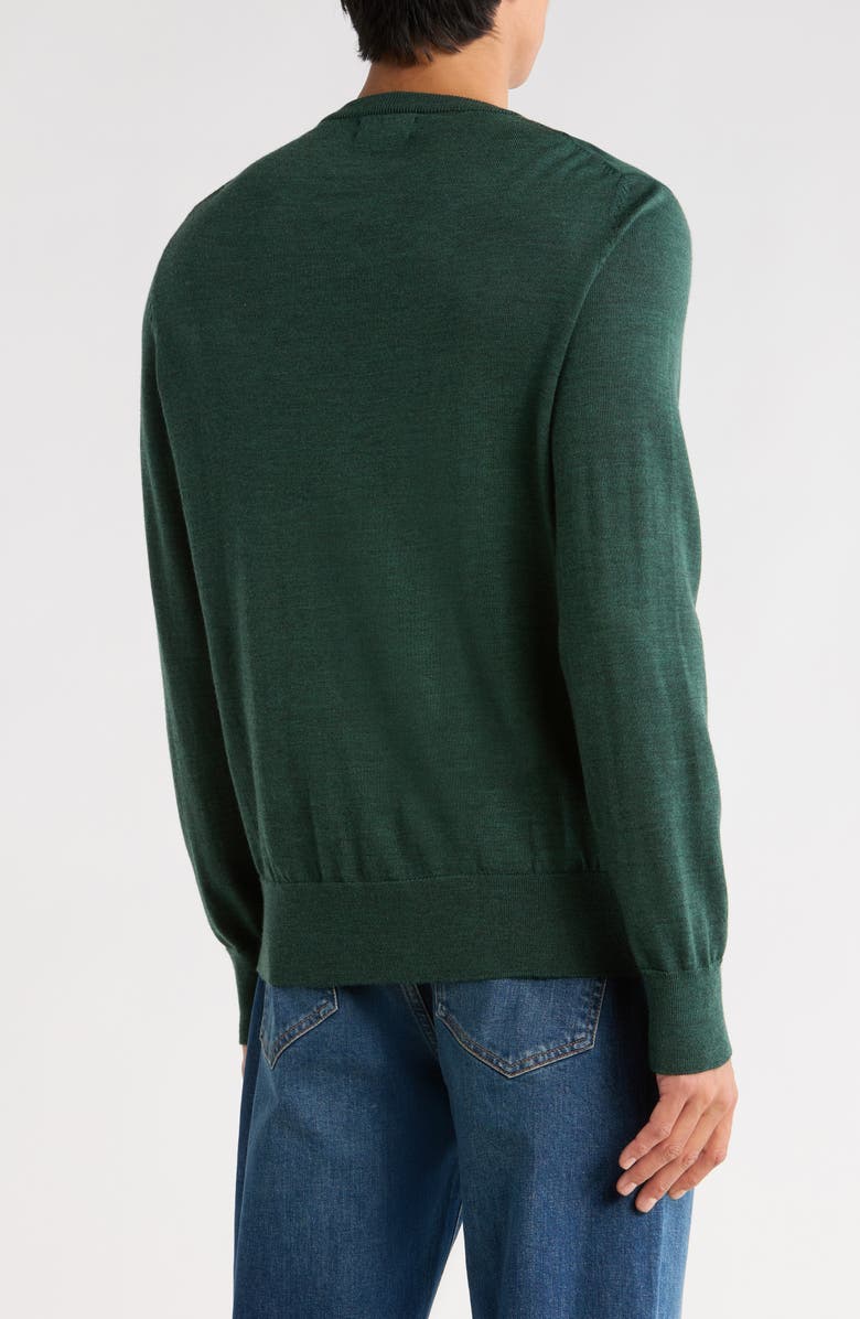 Brooks Brothers Wool Crewneck Sweater, Alternate, color, Dark Green