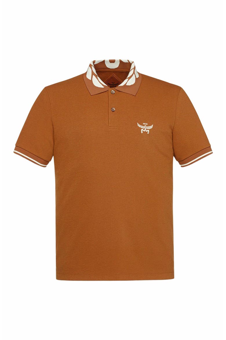 Laurel Piqué Polo, Alternate, color, Cognac