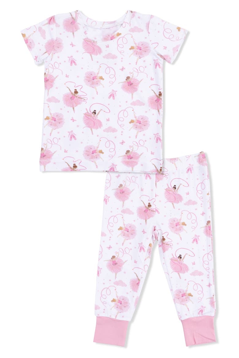 Kids' Ribbon Ballerinas Shirt & Pants Set, Main, color, WHITE