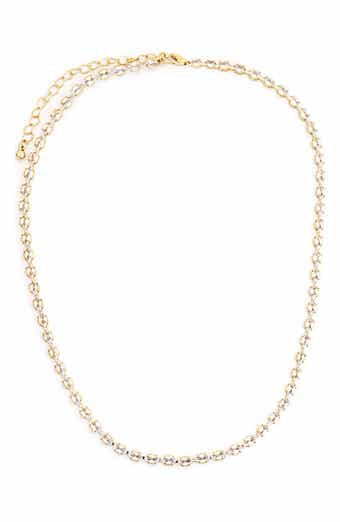 Panacea Marquise Cubic Zirconia Tennis Necklace