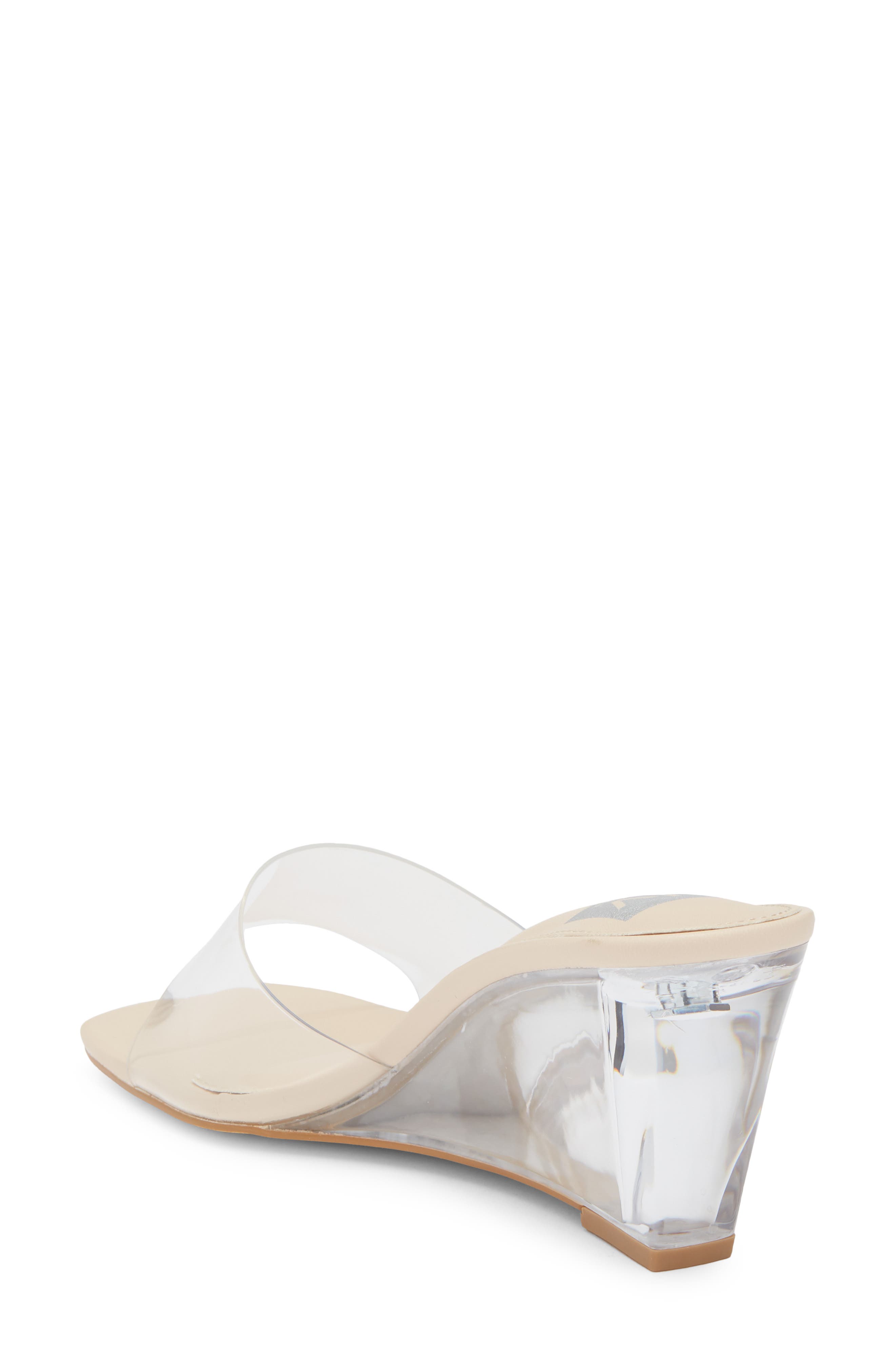 Everess Wedge Sandal, Alternate, color, CLEAR