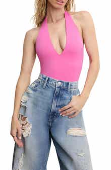 Good American Sculpting Halter V-Neck Bodysuit
