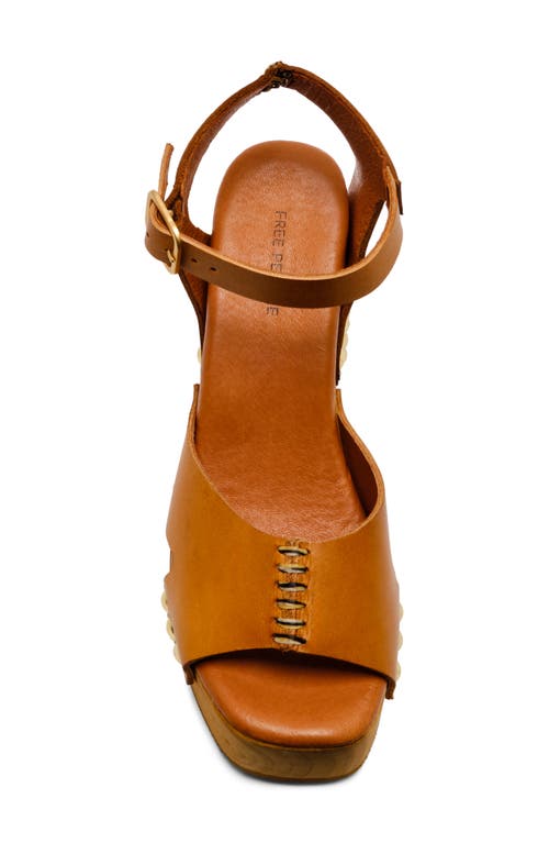 Shop Free People Cecily Ankle Strap Platform Sandal In Luggage