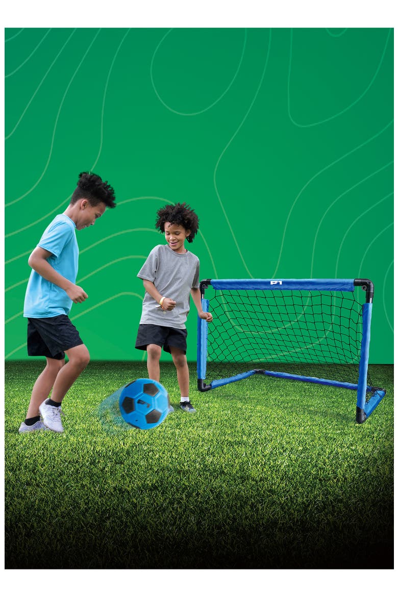 Fold & Go Soccer Goal, Alternate, color, BLUE