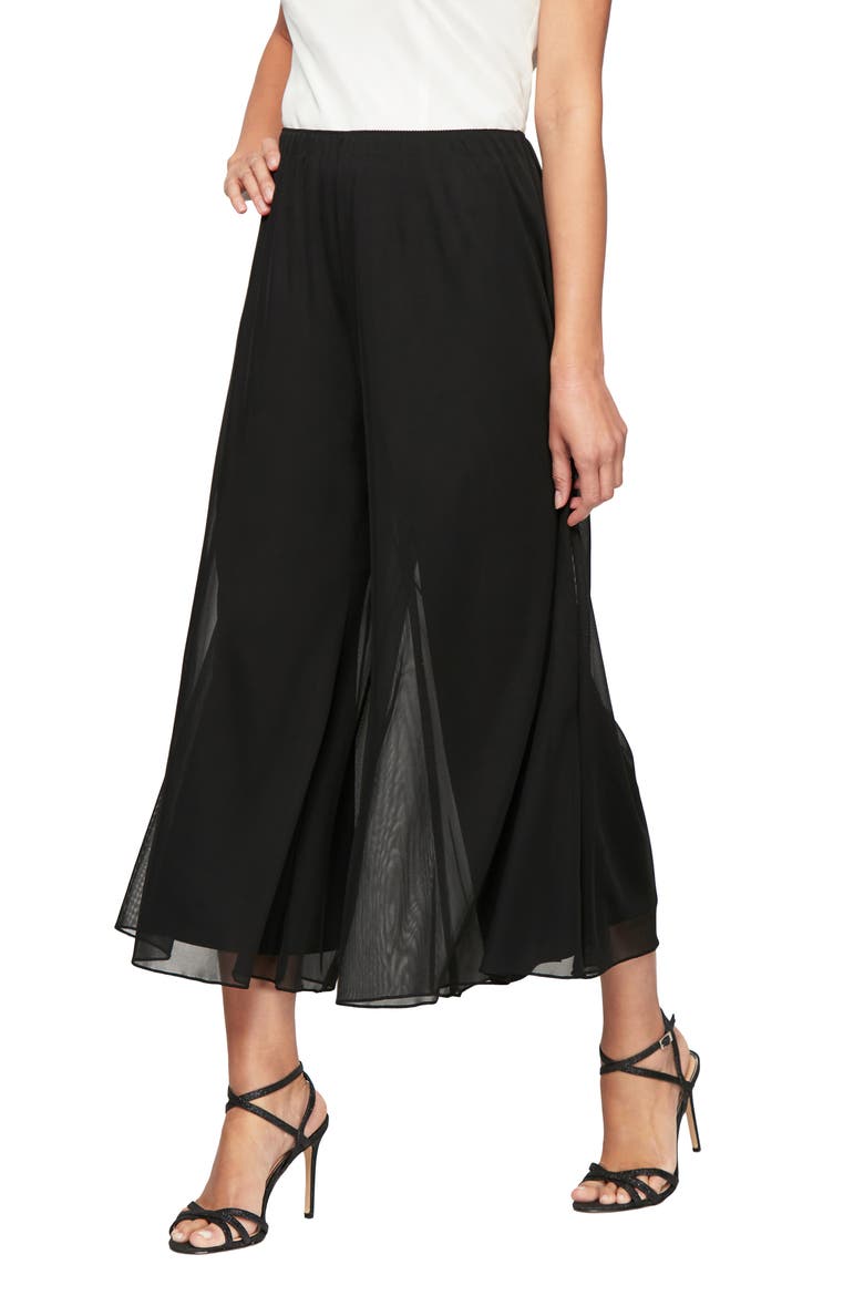 Crop Wide Leg Pants, Main, color, BLACK
