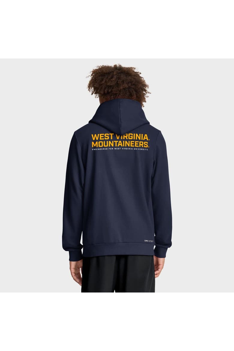 Men's Nike Navy West Virginia Mountaineers 2025 Sideline Standard Issue Dri-FIT Full-Zip Hoodie, Alternate, color, Navy