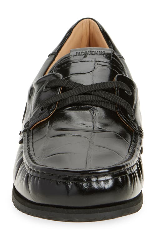 Jacquemus The Batto Boat Shoe In Black 990