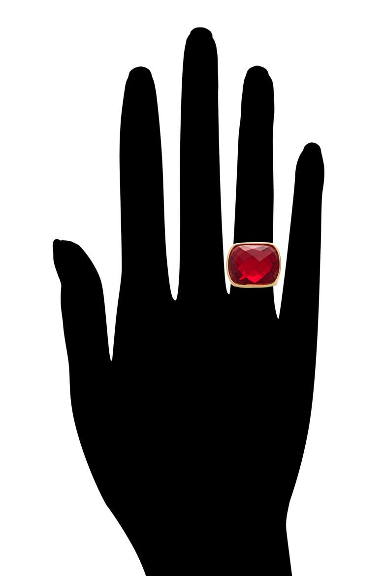 Faceted Stone Cocktail Ring, Alternate, color, RUBY