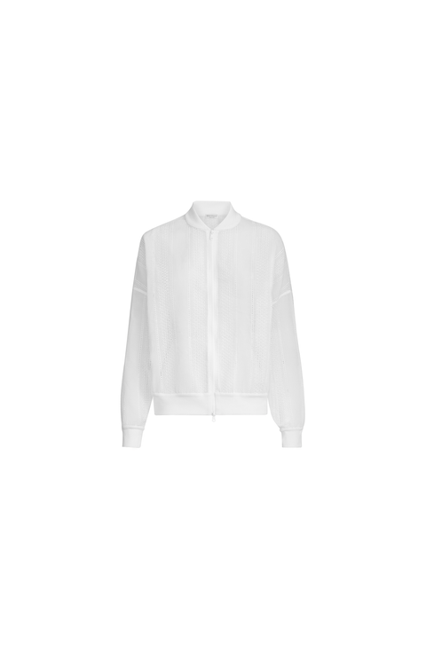 Broderie anglaise bomber jacket