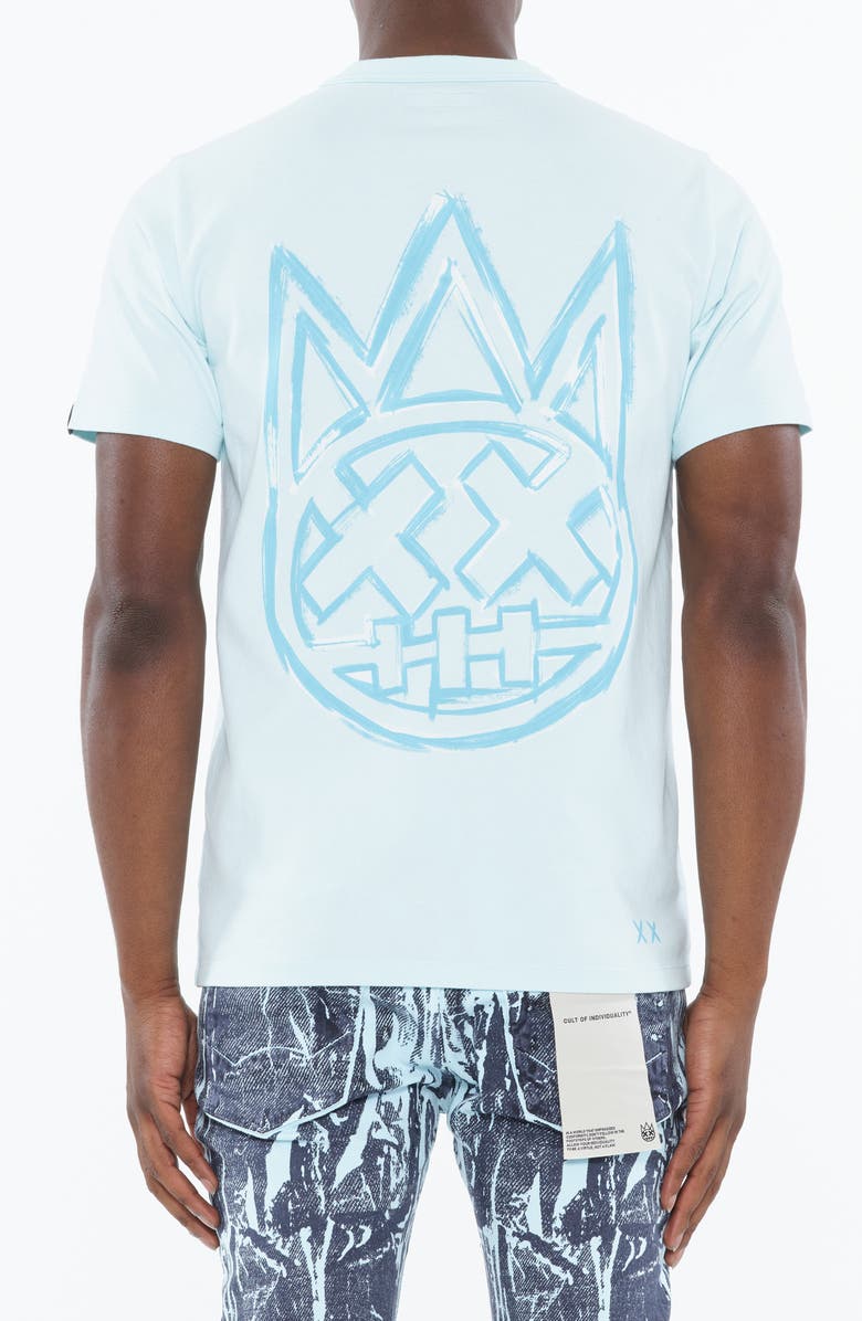 Cult of Individuality Shimuchan Cotton Graphic T-Shirt, Alternate, color, Powder Blue