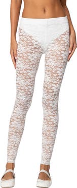 EDIKTED Sheer Lace Leggings