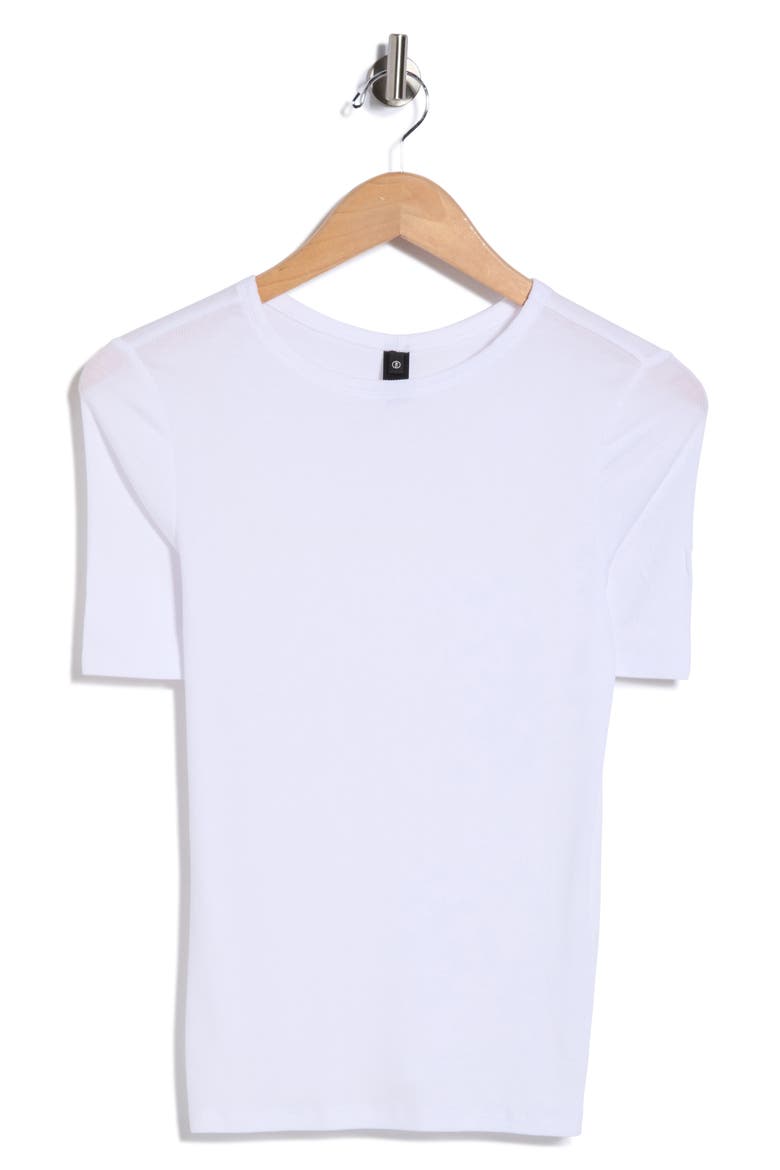 Jane Fitted Crewneck T-Shirt, Alternate, color, TRUE WHITE