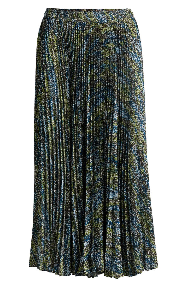 BOSS Orange Vlysola Pleated Midi Skirt, Alternate, color, Blue/ Green