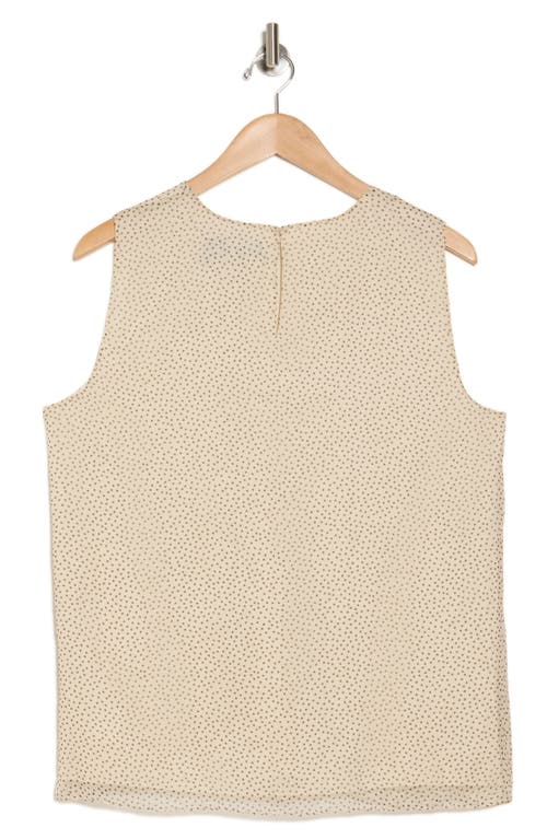 Theory Sleeveless Silk Shell Tank Top In Oatmeal Multi