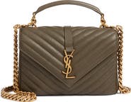 Saint Laurent Medium College Matelassé Leather Shoulder Bag