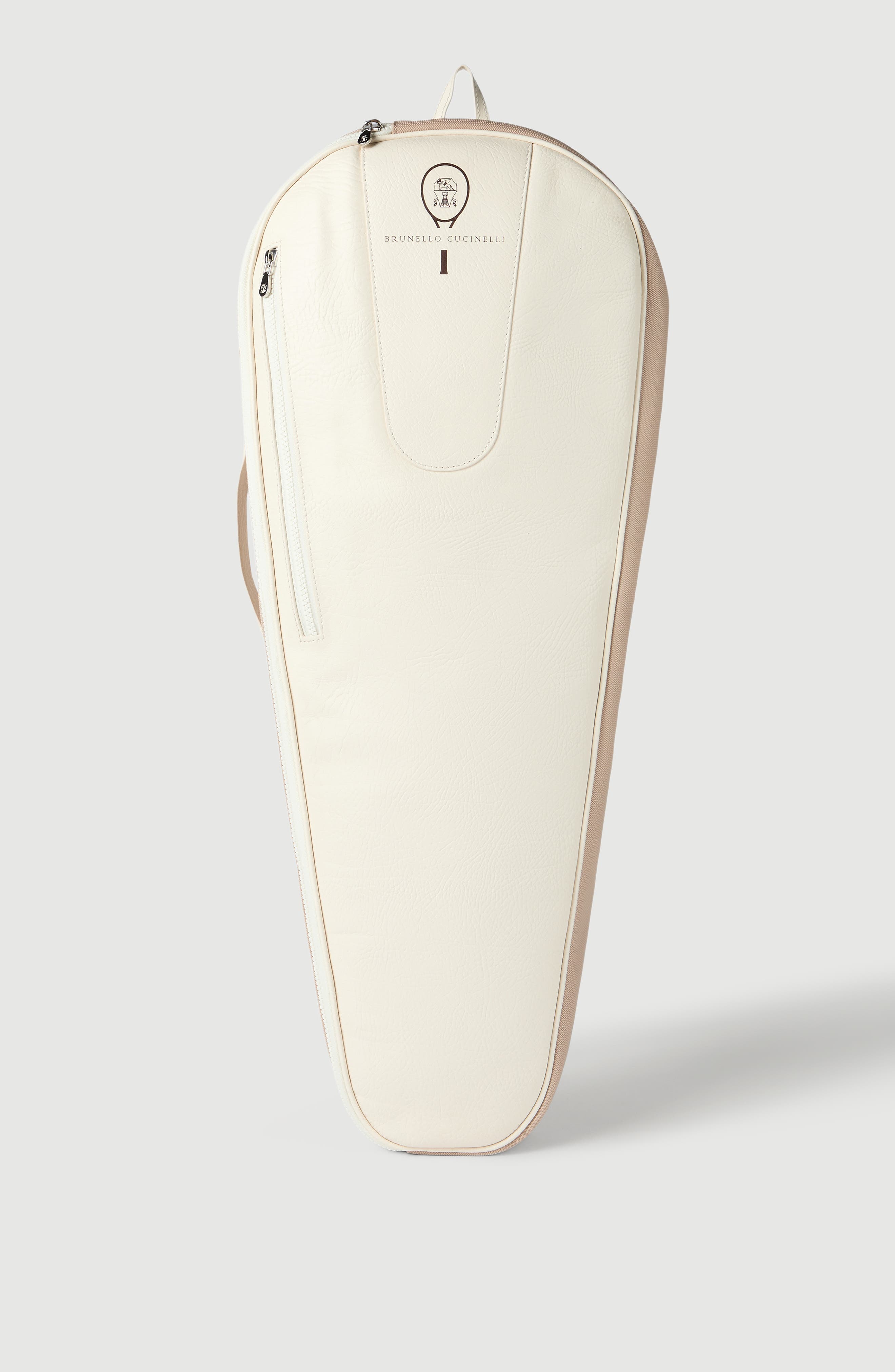 Brunello Cucinelli Tennis racket holder, Alternate, color, Chalk