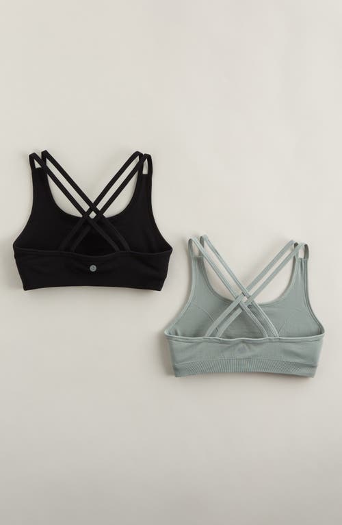 Zella Girl Kids' Assorted 2-pack Strappy Seamless Bras In Multi