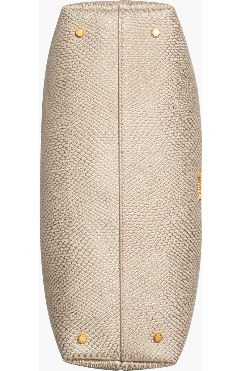 Donna Karan New York Cambric Snake Tote, Alternate, color, Metallic Bone