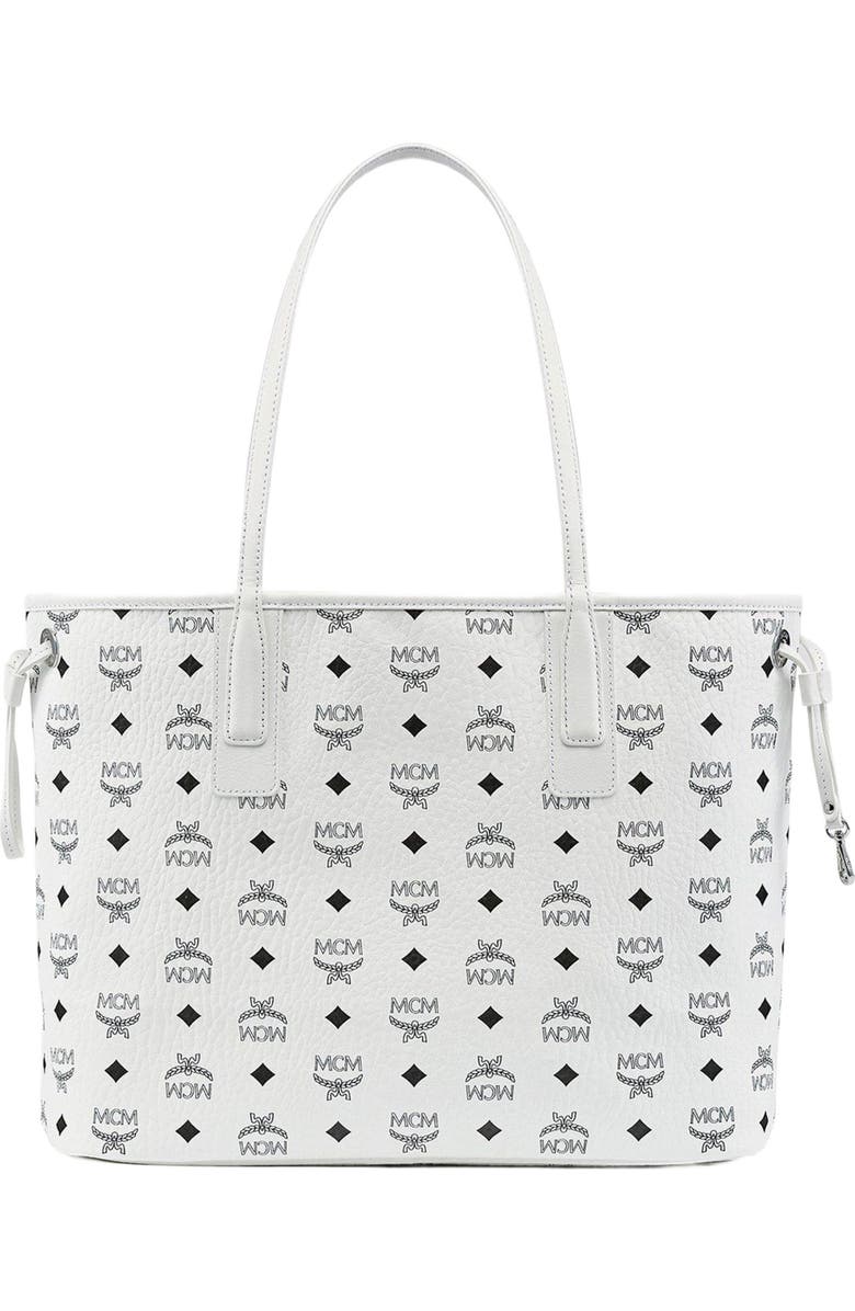MCM Medium Liz Reversible Shopper, Alternate, color, White